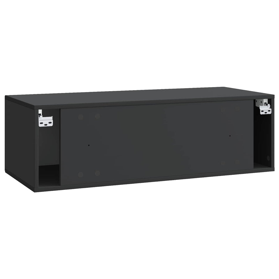 Wandbeugel TV-kast Zwart 98 x 41 x 30 cm Bewerkt hout