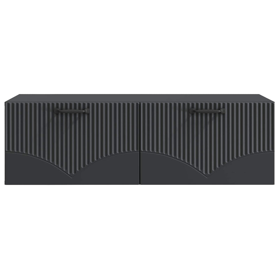 Wandbeugel TV-kast Zwart 98 x 41 x 30 cm Bewerkt hout