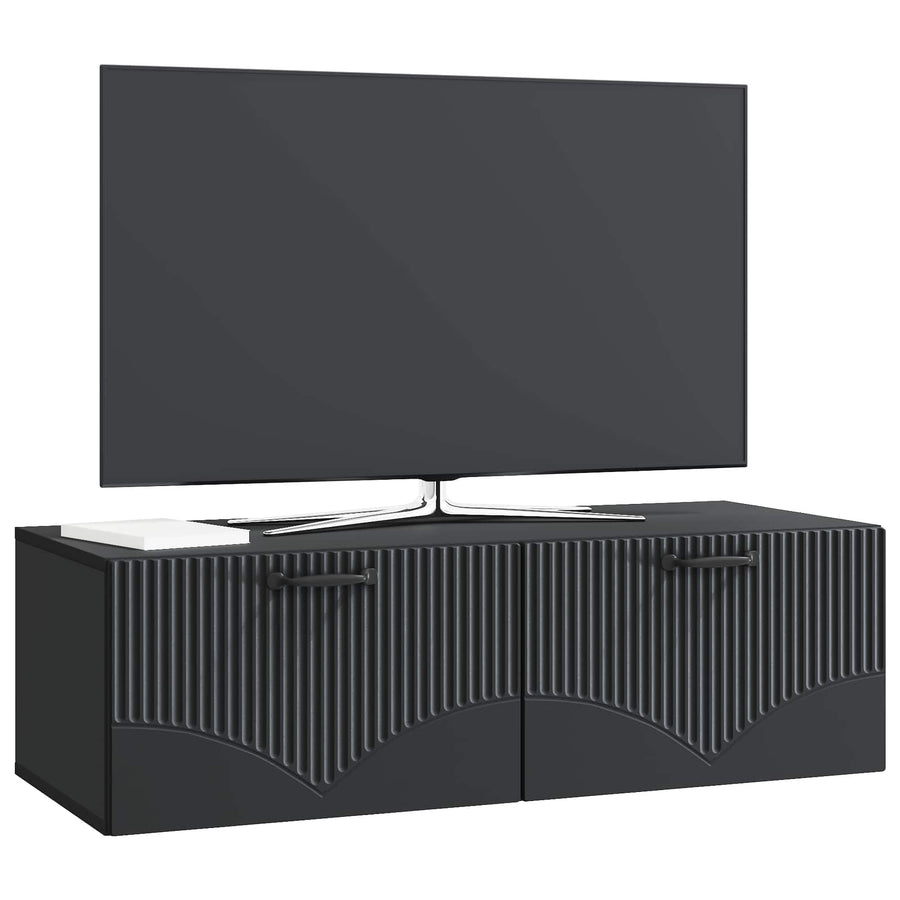 Wandbeugel TV-kast Zwart 98 x 41 x 30 cm Bewerkt hout