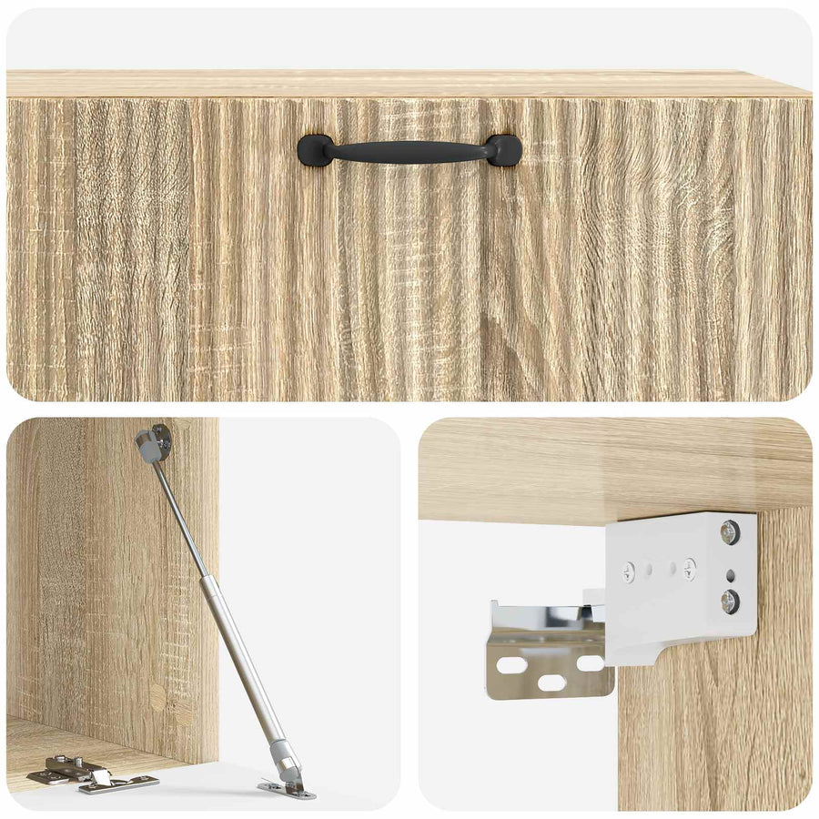 Wandbeugel TV-kast Sonoma Eiken 98 x 41 x 30 cm Bewerkt hout