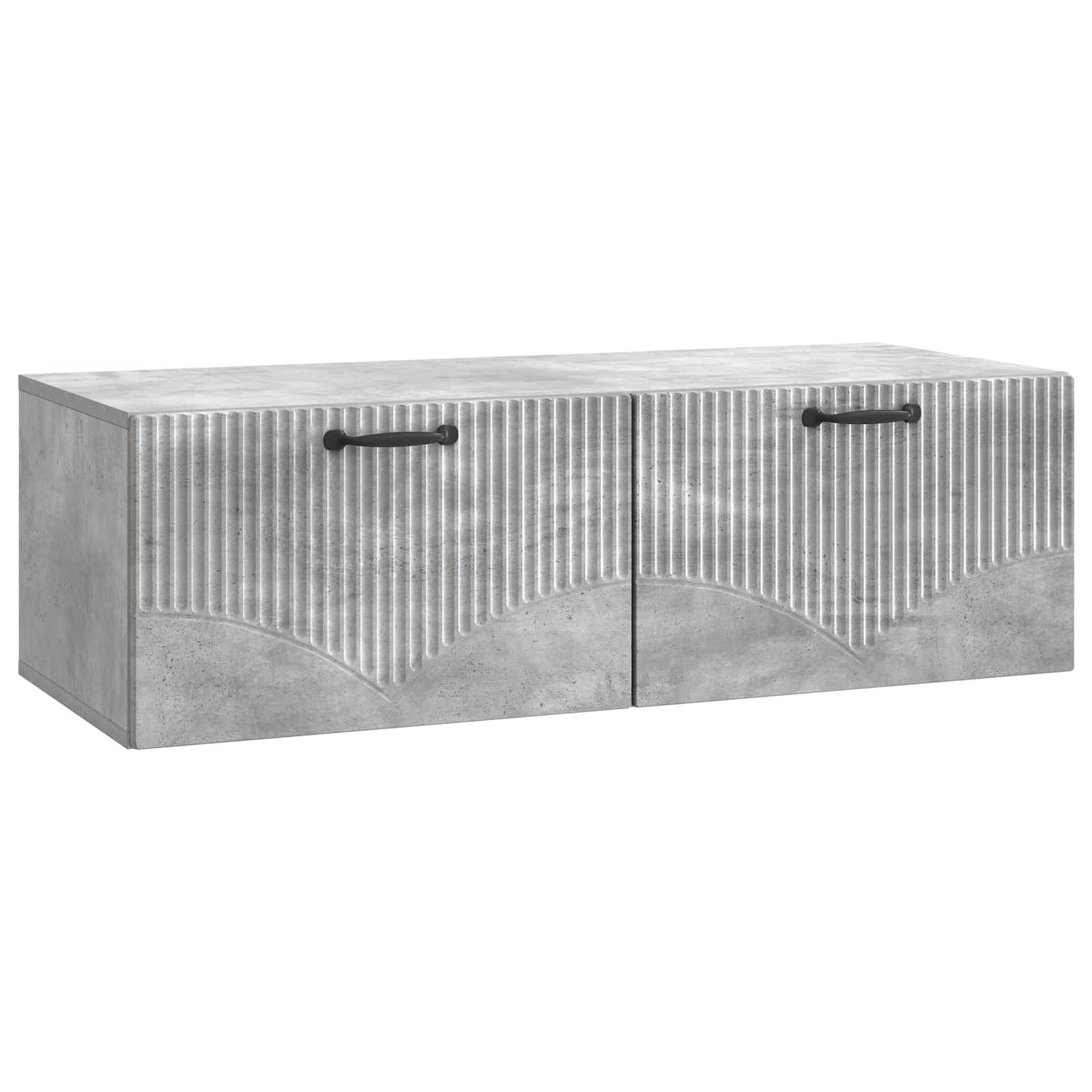 Wandbeugel TV-kast Betongrijs 98 x 41 x 30 cm Bewerkt hout