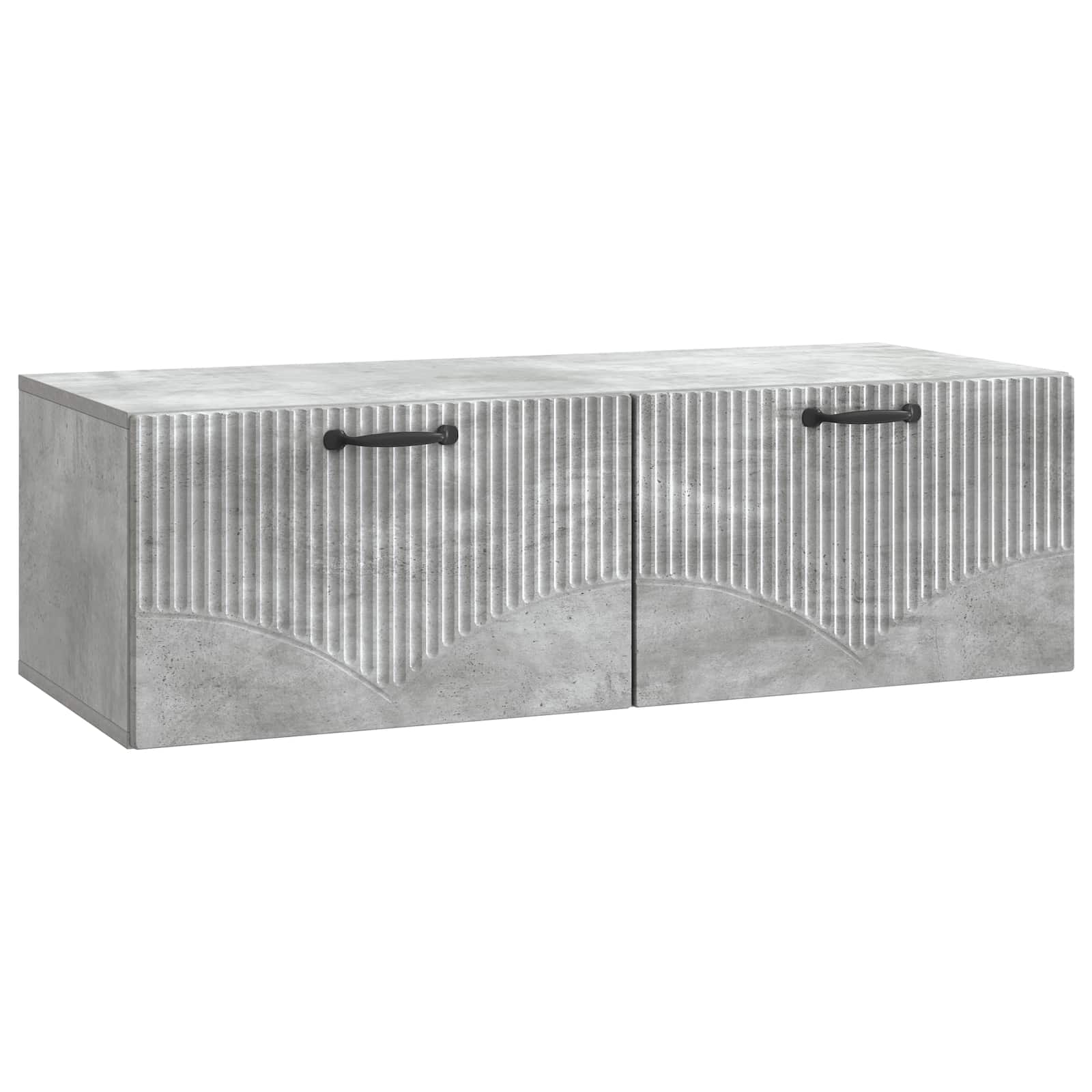 Wandbeugel TV-kast Betongrijs 98 x 41 x 30 cm Bewerkt hout