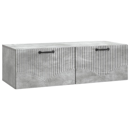 Wandbeugel TV-kast Betongrijs 98 x 41 x 30 cm Bewerkt hout