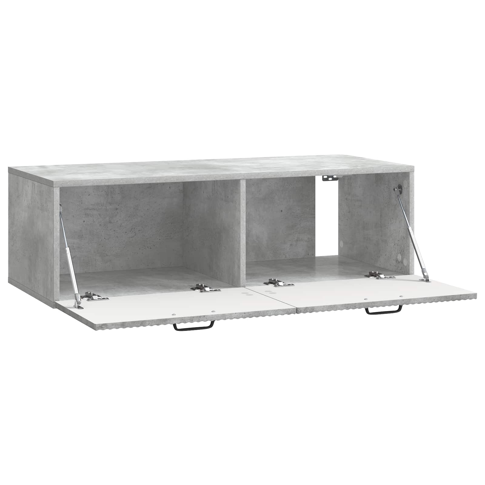 Wandbeugel TV-kast Betongrijs 98 x 41 x 30 cm Bewerkt hout