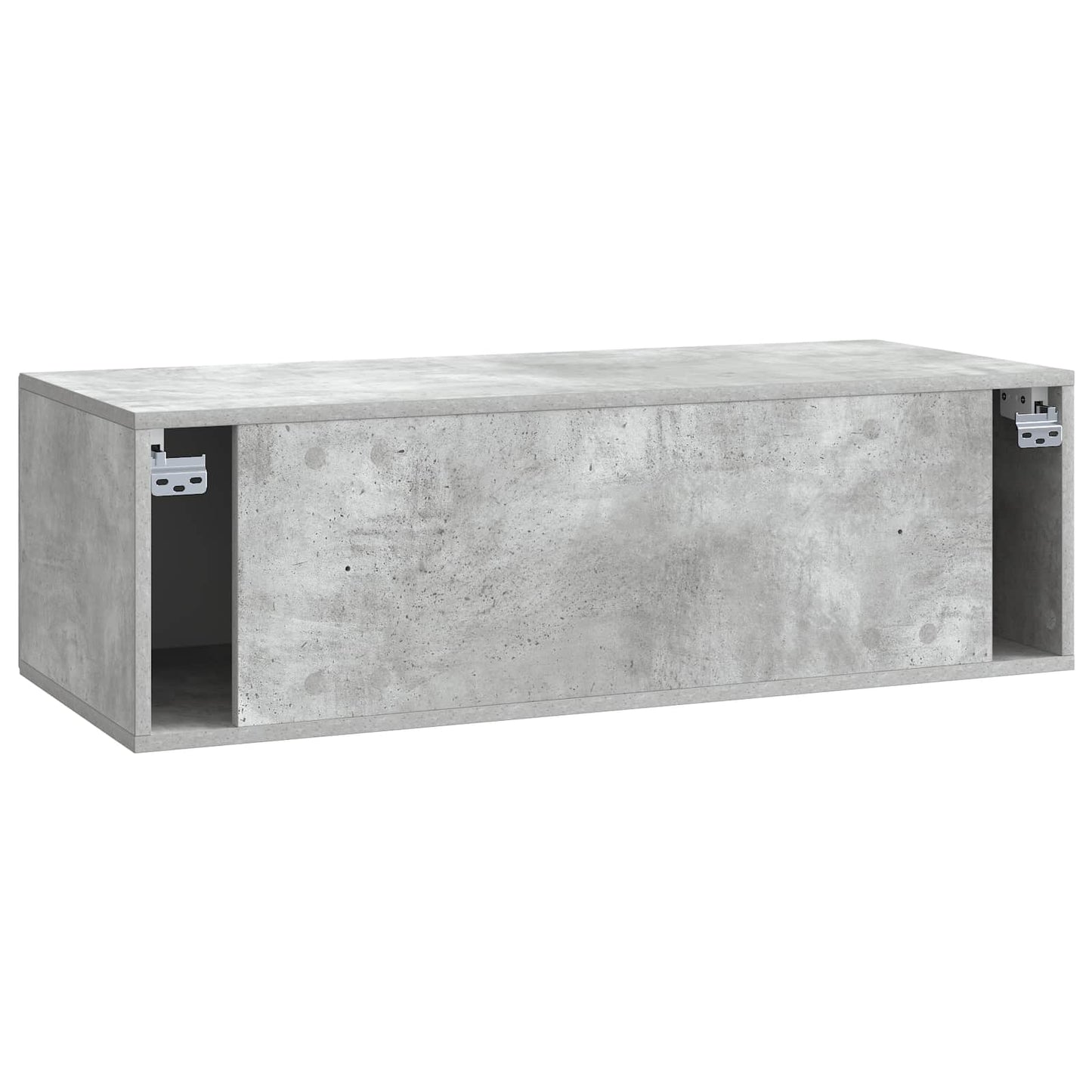 Wandbeugel TV-kast Betongrijs 98 x 41 x 30 cm Bewerkt hout