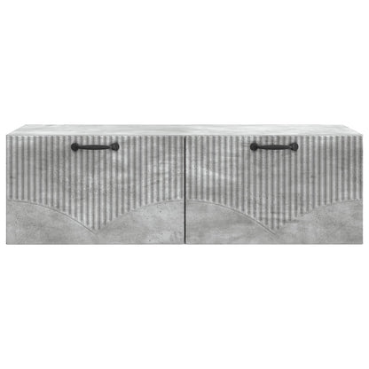 Wandbeugel TV-kast Betongrijs 98 x 41 x 30 cm Bewerkt hout