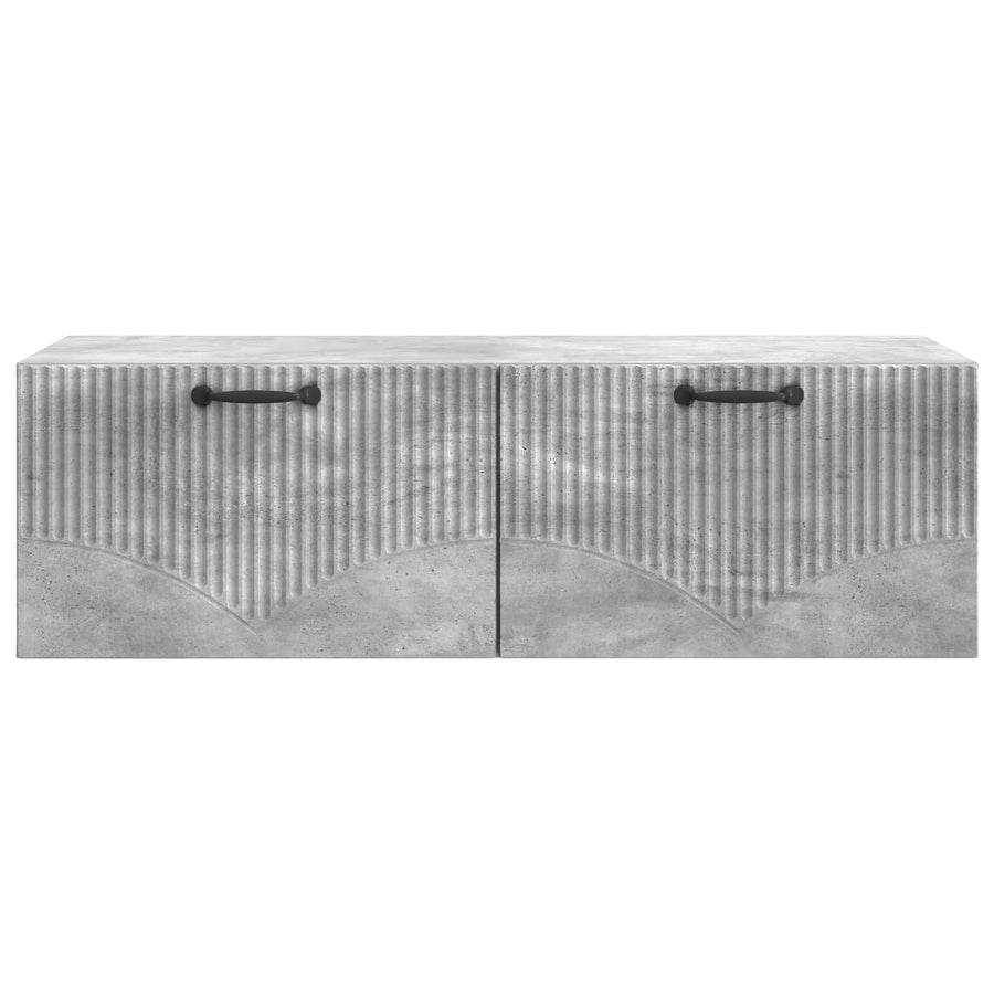 Wandbeugel TV-kast Betongrijs 98 x 41 x 30 cm Bewerkt hout
