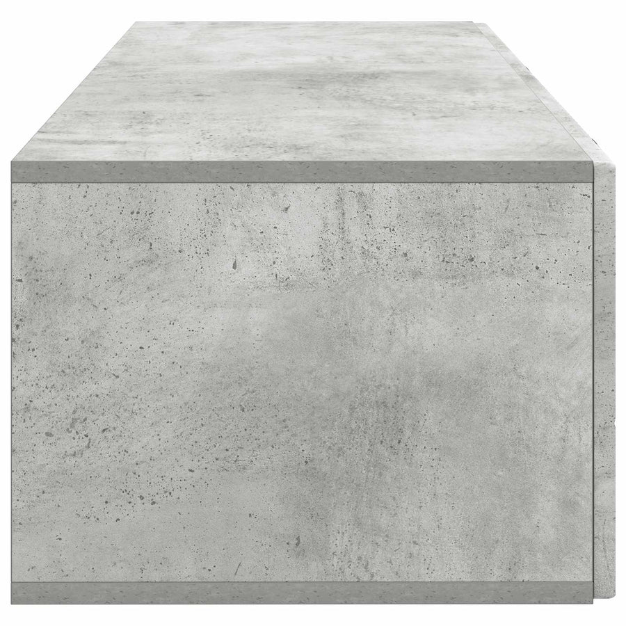 Wandbeugel TV-kast Betongrijs 98 x 41 x 30 cm Bewerkt hout