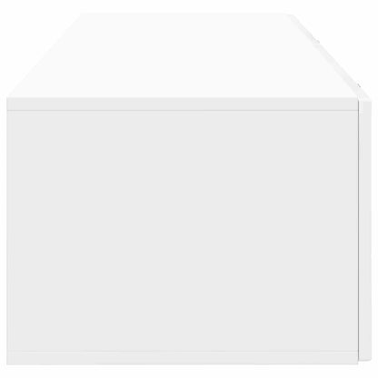 Wandbeugel TV-kast Hoogglans Wit 98 x 41 x 30 cm Bewerkt hout