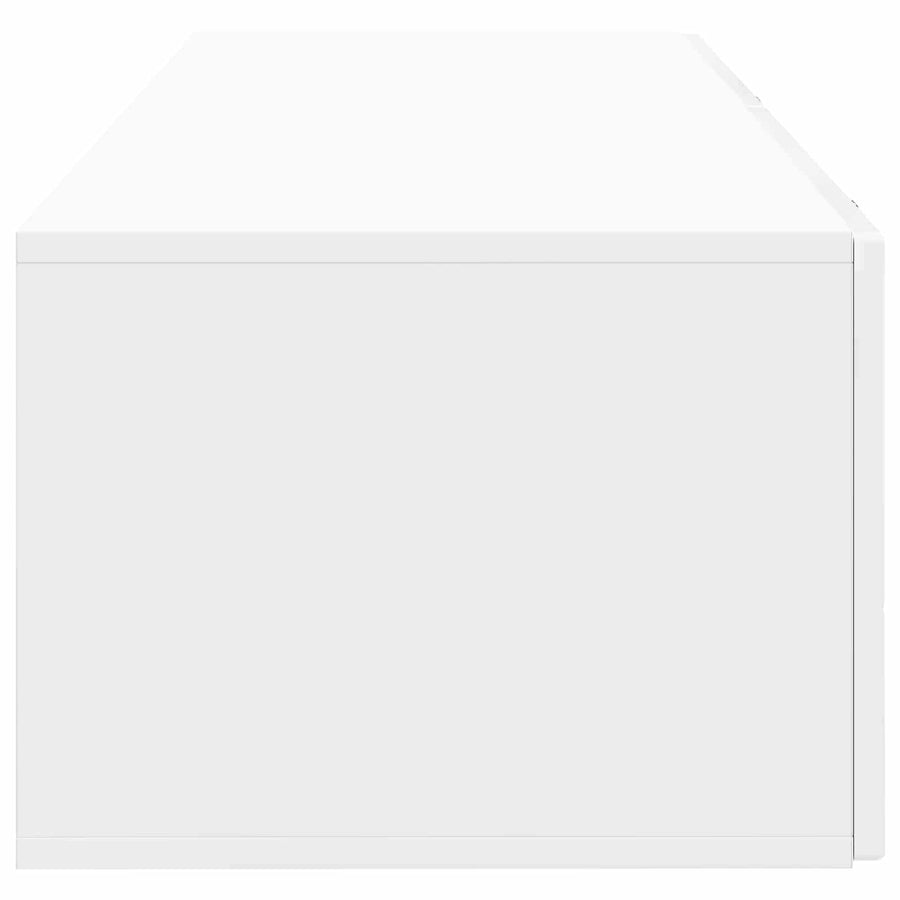 Wandbeugel TV-kast Hoogglans Wit 98 x 41 x 30 cm Bewerkt hout