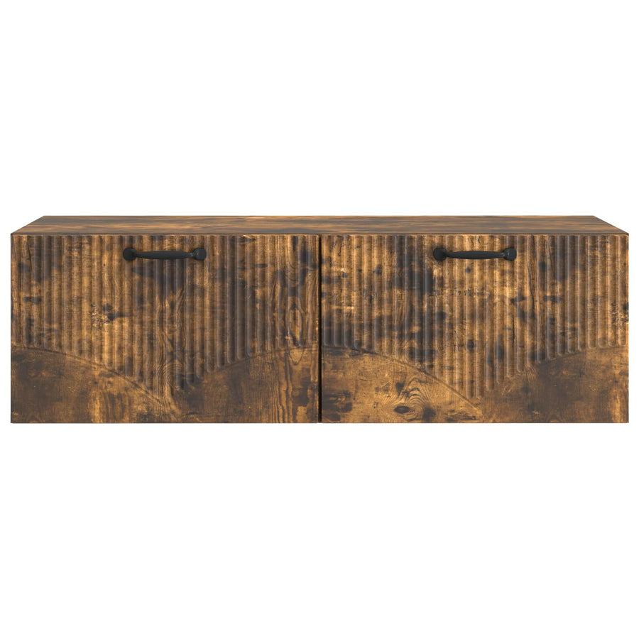 Wandbeugel TV-kast Gerookt eiken 98 x 41 x 30 cm Bewerkt hout