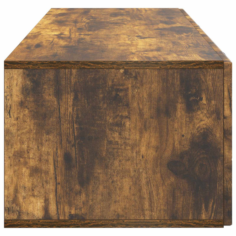 Wandbeugel TV-kast Gerookt eiken 98 x 41 x 30 cm Bewerkt hout