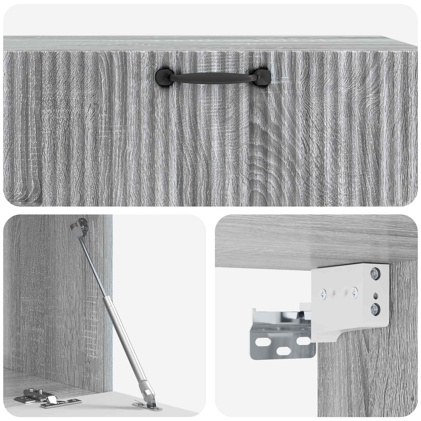 Wandbeugel TV-kast Grijs sonoma 98 x 41 x 30 cm Bewerkt hout