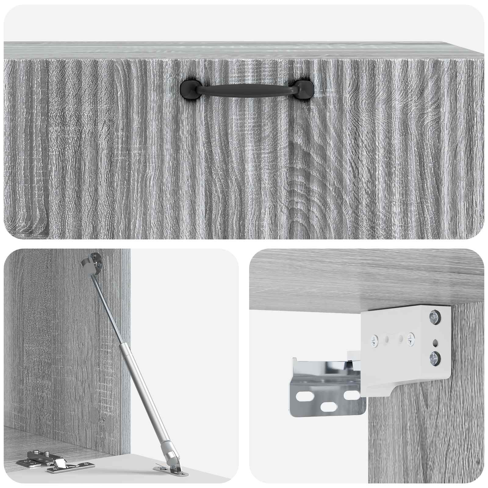 Wandbeugel TV-kast Grijs sonoma 98 x 41 x 30 cm Bewerkt hout