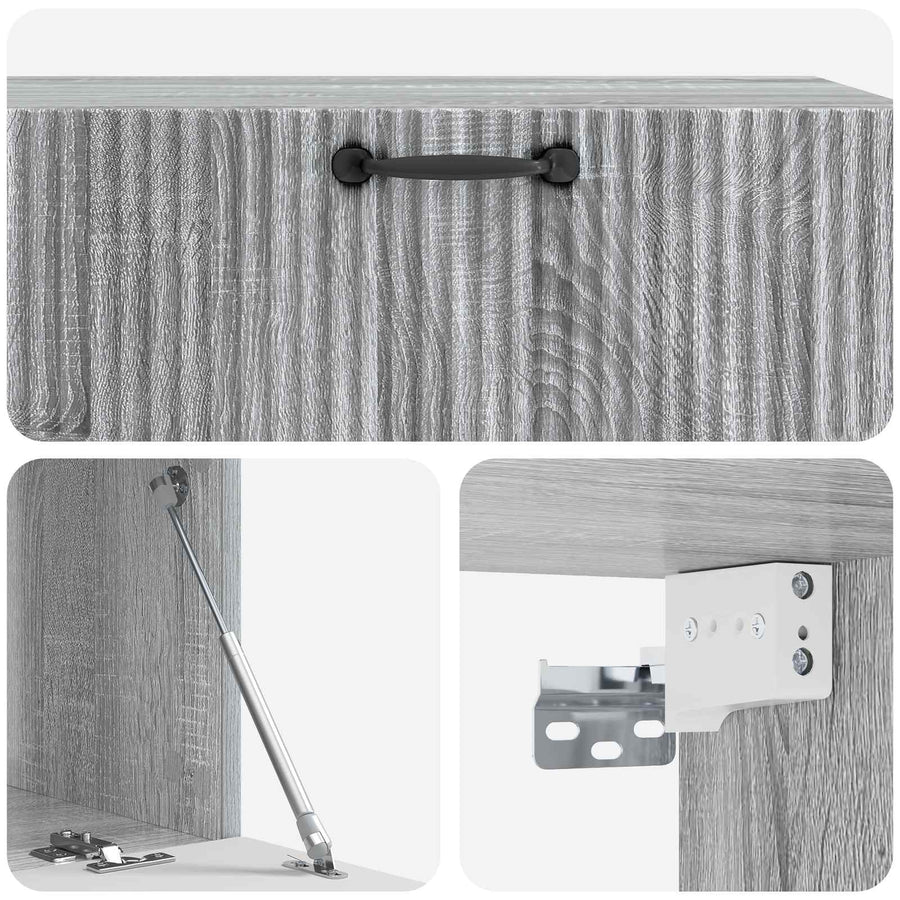 Wandbeugel TV-kast Grijs sonoma 98 x 41 x 30 cm Bewerkt hout