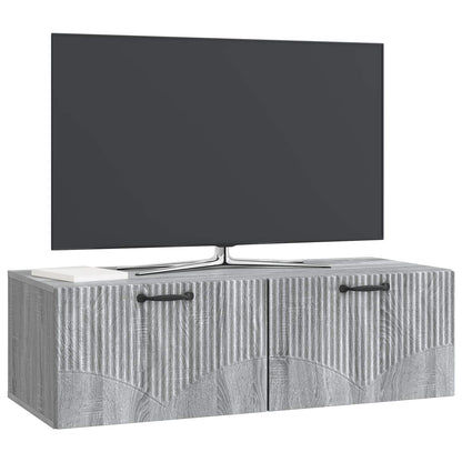 Wandbeugel TV-kast Grijs sonoma 98 x 41 x 30 cm Bewerkt hout