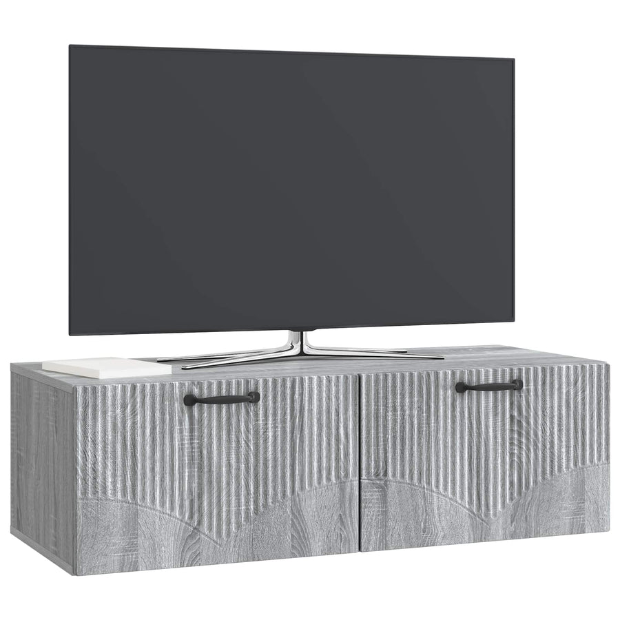 Wandbeugel TV-kast Grijs sonoma 98 x 41 x 30 cm Bewerkt hout