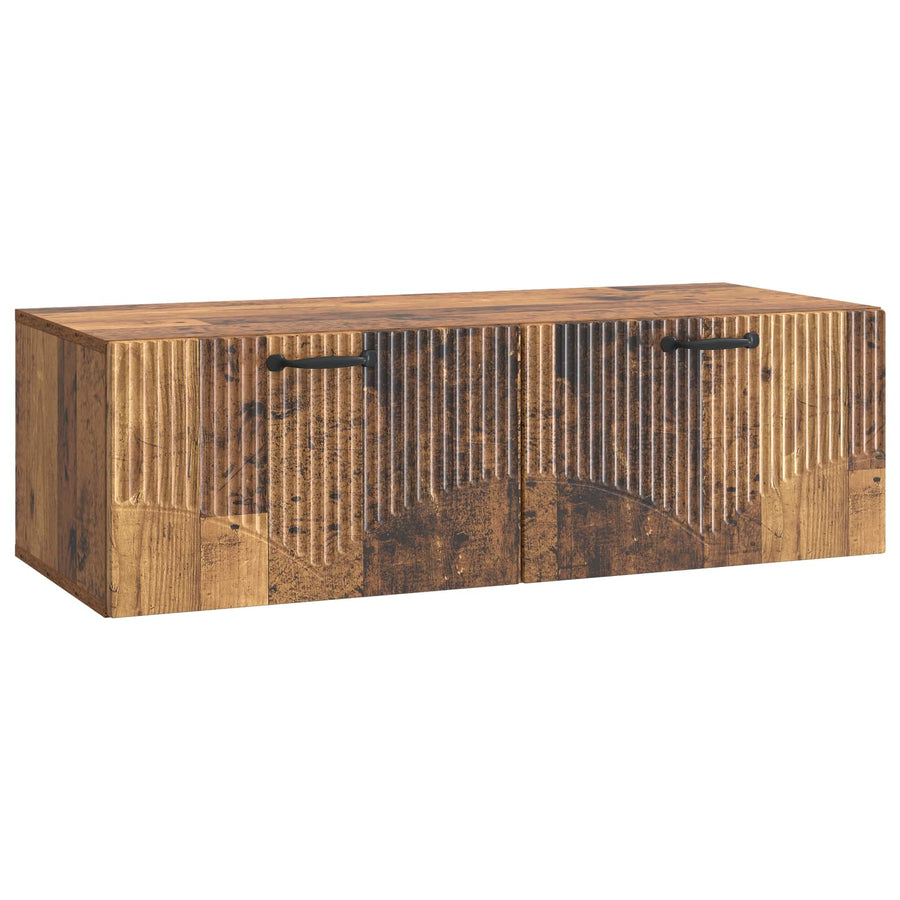Wandbeugel TV-kast Oud hout 98 x 41 x 30 cm Bewerkt hout