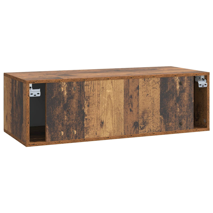 Wandbeugel TV-kast Oud hout 98 x 41 x 30 cm Bewerkt hout