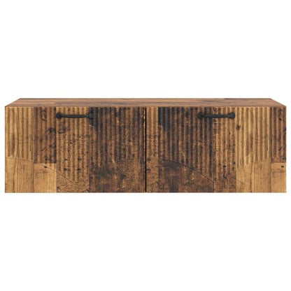 Wandbeugel TV-kast Oud hout 98 x 41 x 30 cm Bewerkt hout