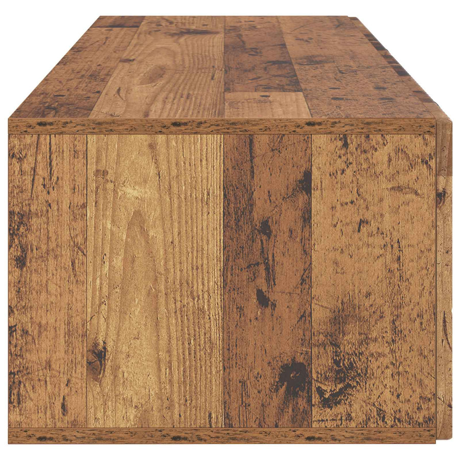 Wandbeugel TV-kast Oud hout 98 x 41 x 30 cm Bewerkt hout