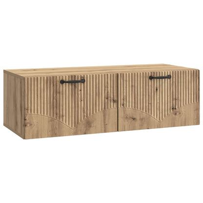 Wandbeugel TV-kast Artisanaal eiken 98 x 41 x 30 cm