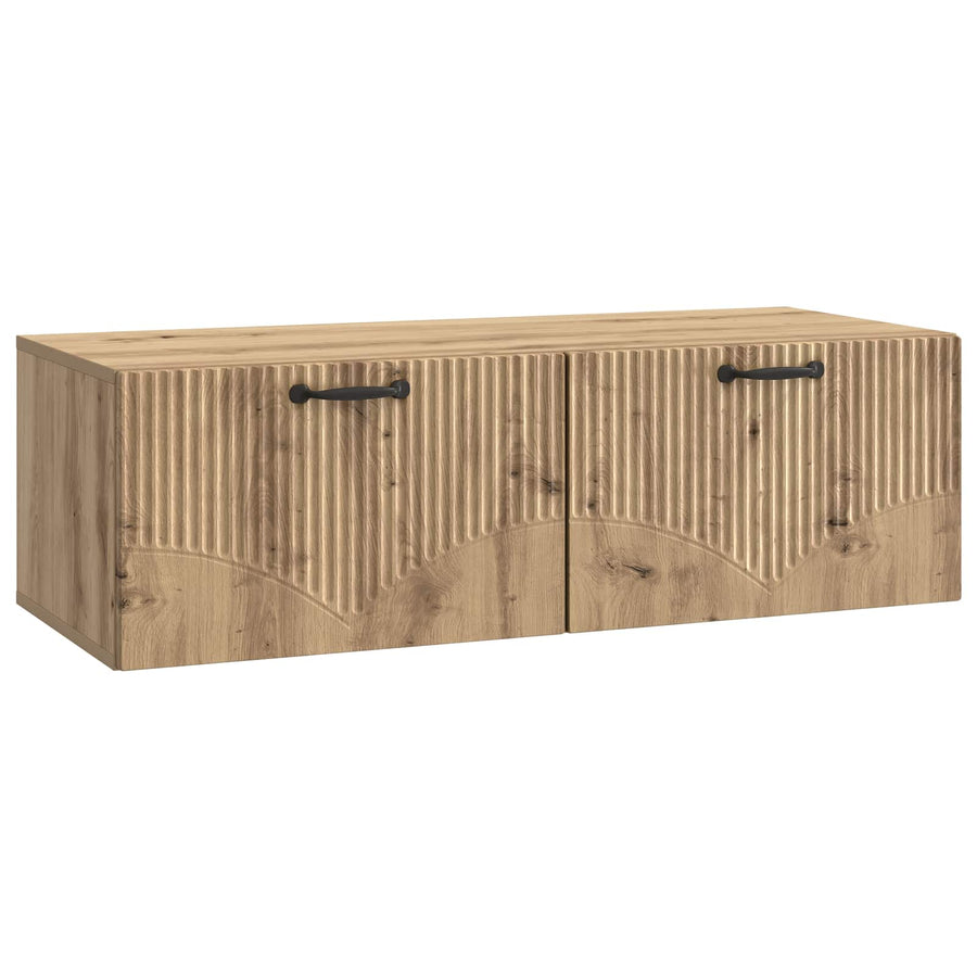Wandbeugel TV-kast Artisanaal eiken 98 x 41 x 30 cm