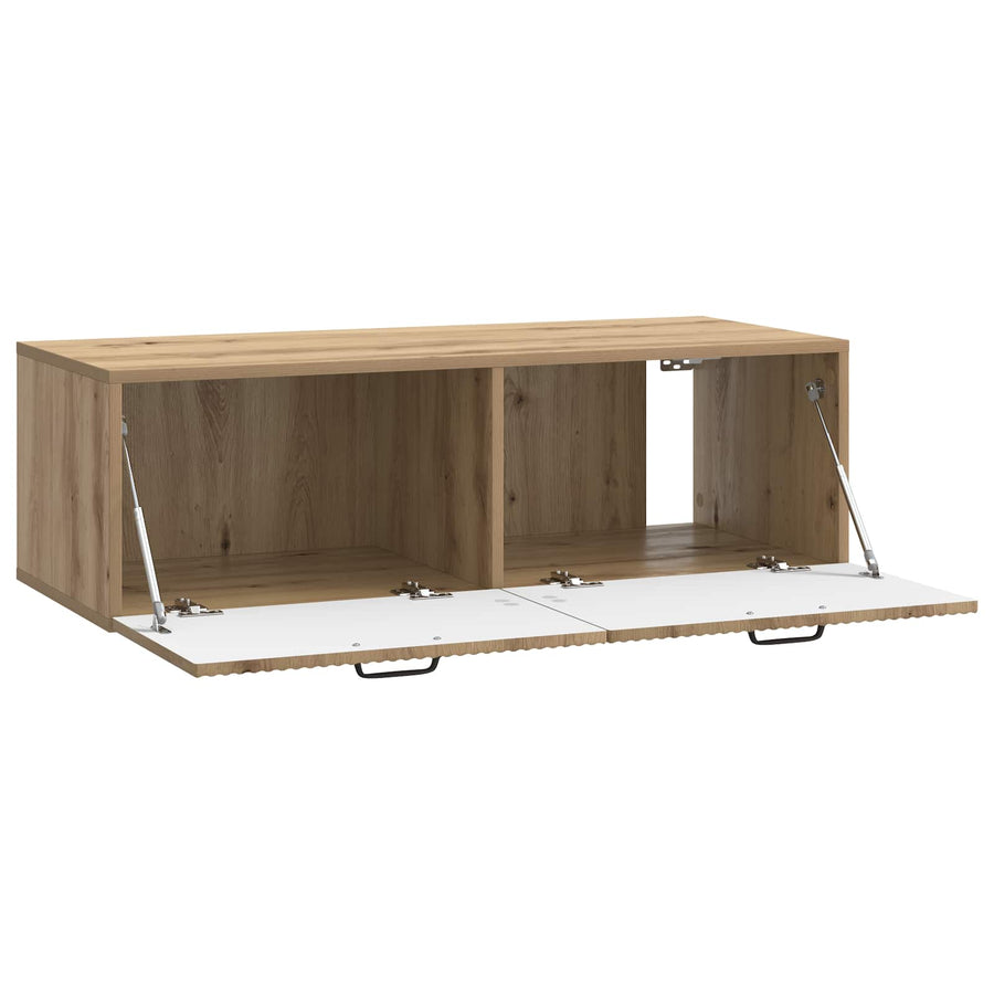 Wandbeugel TV-kast Artisanaal eiken 98 x 41 x 30 cm