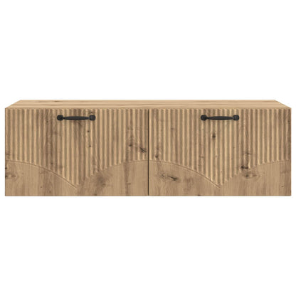 Wandbeugel TV-kast Artisanaal eiken 98 x 41 x 30 cm