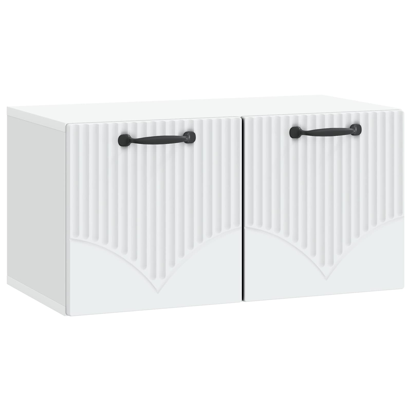 Wandbeugel TV-kast Wit 59,5 x 31 x 30 cm Bewerkt hout