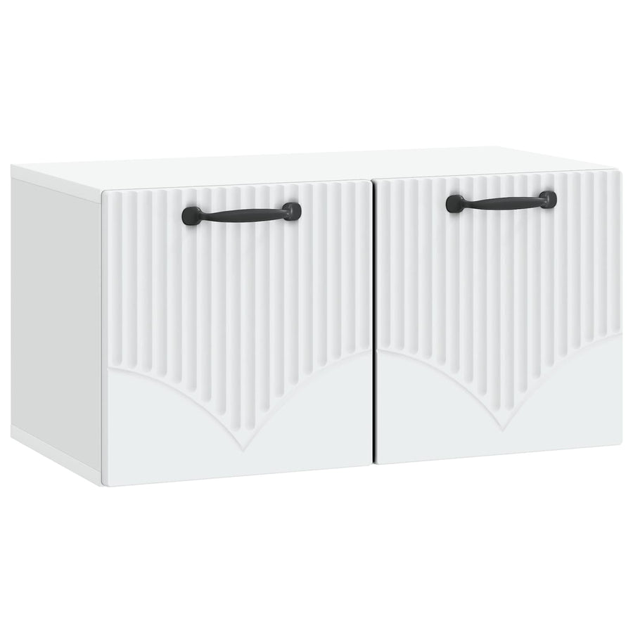 Wandbeugel TV-kast Wit 59,5 x 31 x 30 cm Bewerkt hout