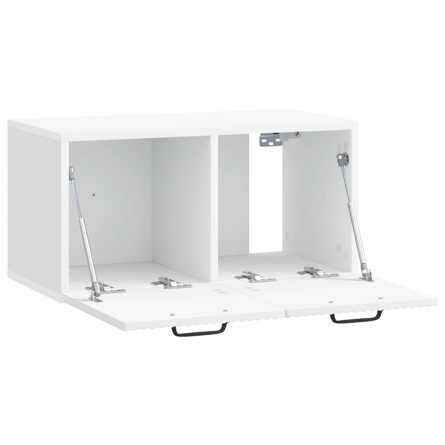 Wandbeugel TV-kast Wit 59,5 x 31 x 30 cm Bewerkt hout