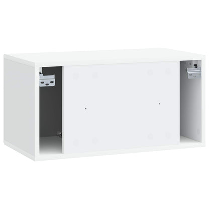 Wandbeugel TV-kast Wit 59,5 x 31 x 30 cm Bewerkt hout