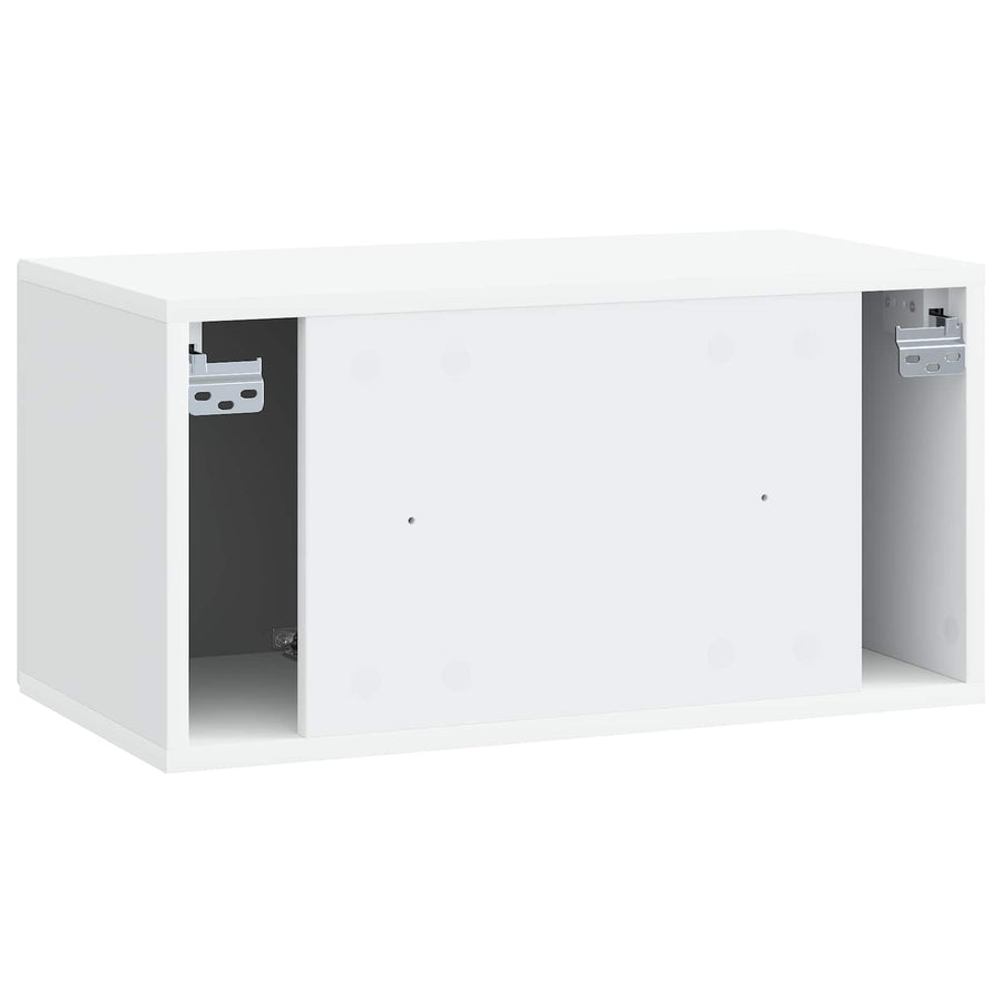 Wandbeugel TV-kast Wit 59,5 x 31 x 30 cm Bewerkt hout