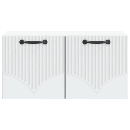 Wandbeugel TV-kast Wit 59,5 x 31 x 30 cm Bewerkt hout
