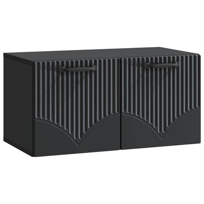 Wandbeugel TV-kast Zwart 59,5 x 31 x 30 cm Bewerkt hout