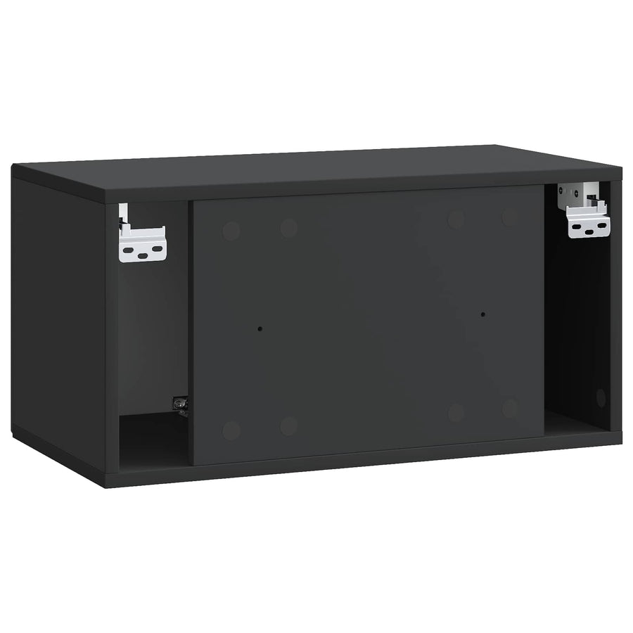 Wandbeugel TV-kast Zwart 59,5 x 31 x 30 cm Bewerkt hout