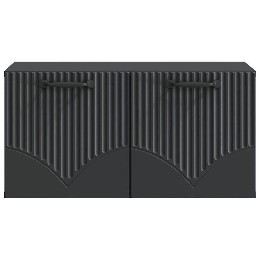 Wandbeugel TV-kast Zwart 59,5 x 31 x 30 cm Bewerkt hout