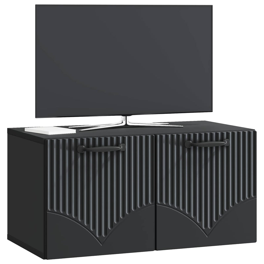 Wandbeugel TV-kast Zwart 59,5 x 31 x 30 cm Bewerkt hout