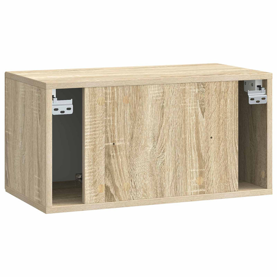 Wandbeugel TV-kast Sonoma Eiken 59,5 x 31 x 30 cm Bewerkt hout