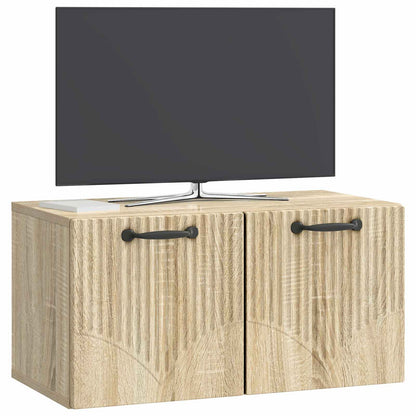 Wandbeugel TV-kast Sonoma Eiken 59,5 x 31 x 30 cm Bewerkt hout