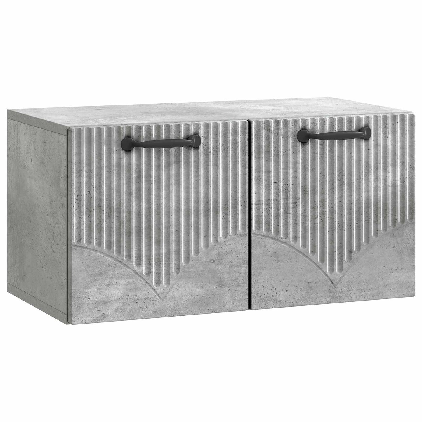 Wandbeugel TV-kast Betongrijs 59,5 x 31 x 30 cm Bewerkt hout