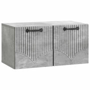 Tv-meubel 59,5x31x30 cm betongrijs bewerkt hout
