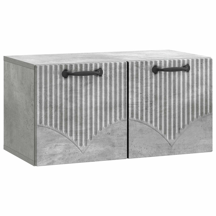Wandbeugel TV-kast Betongrijs 59,5 x 31 x 30 cm Bewerkt hout