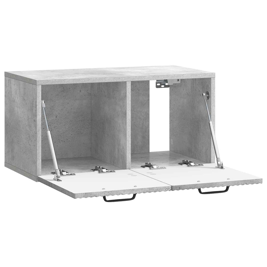 Wandbeugel TV-kast Betongrijs 59,5 x 31 x 30 cm Bewerkt hout