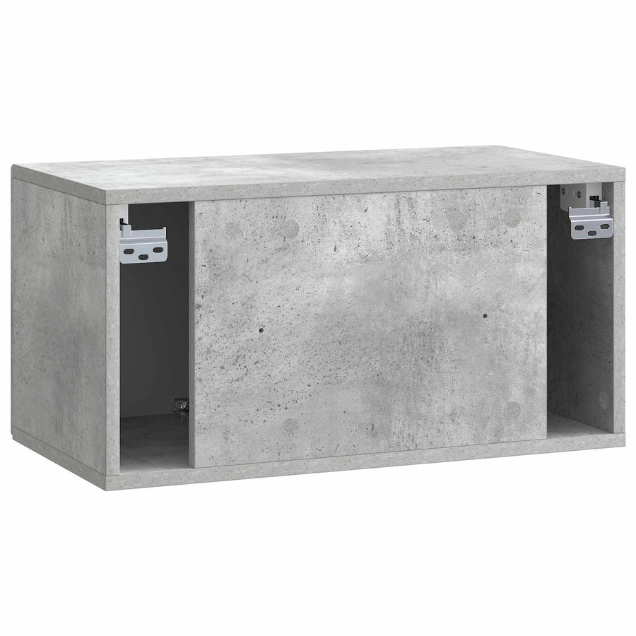 Wandbeugel TV-kast Betongrijs 59,5 x 31 x 30 cm Bewerkt hout