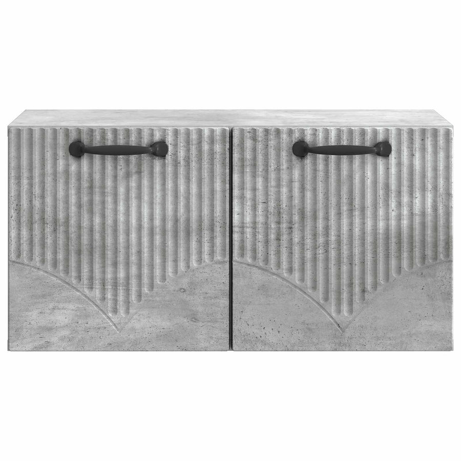Wandbeugel TV-kast Betongrijs 59,5 x 31 x 30 cm Bewerkt hout