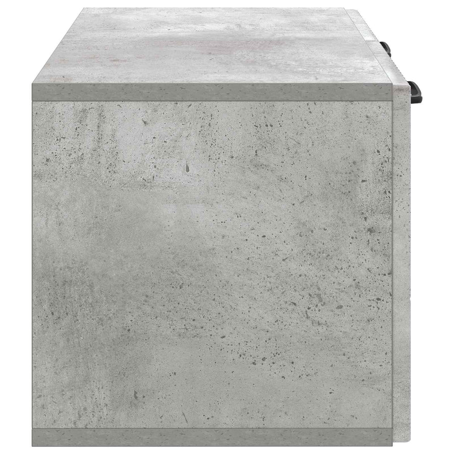 Wandbeugel TV-kast Betongrijs 59,5 x 31 x 30 cm Bewerkt hout