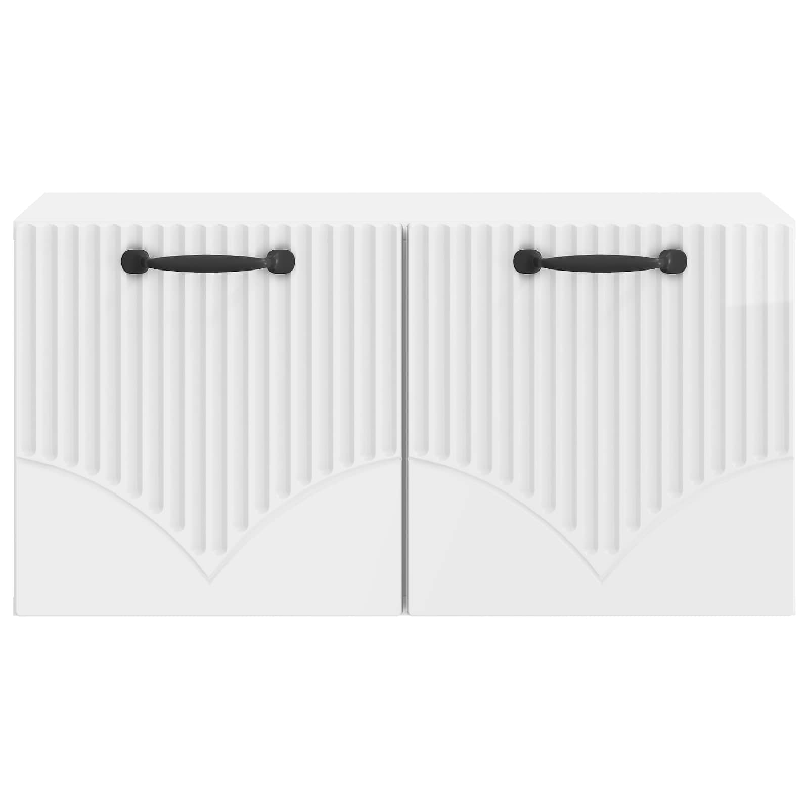 Wandbeugel TV-kast Hoogglans Wit 59,5 x 31 x 30 cm Bewerkt hout