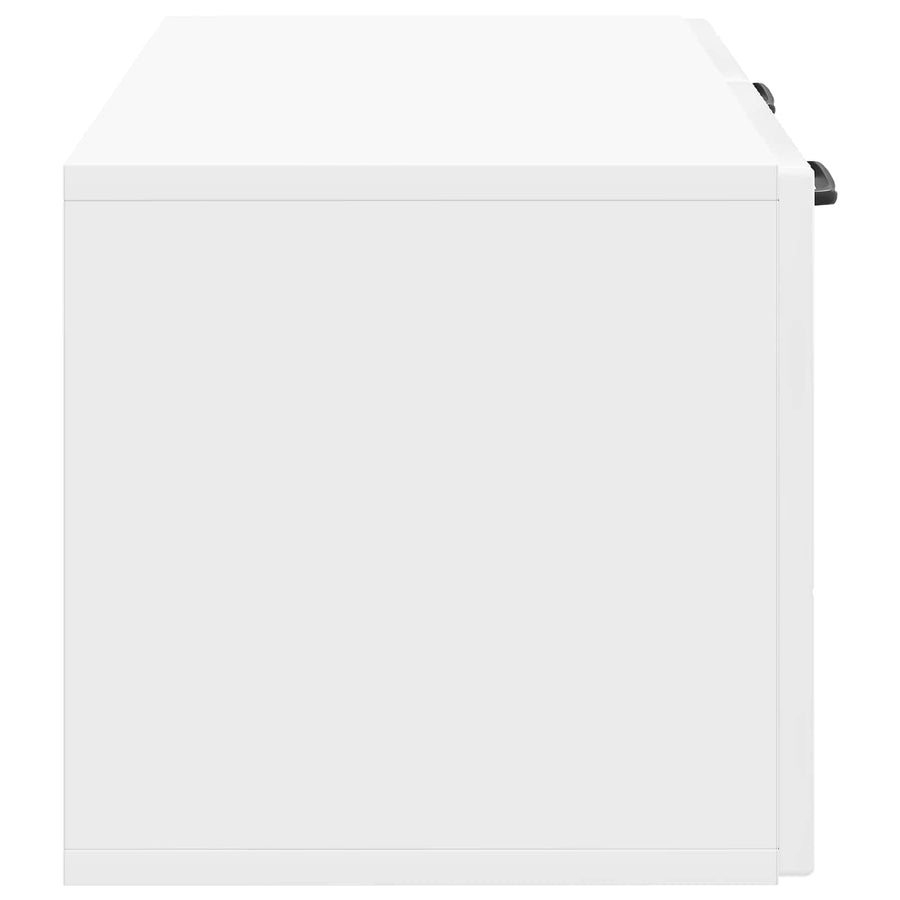 Wandbeugel TV-kast Hoogglans Wit 59,5 x 31 x 30 cm Bewerkt hout